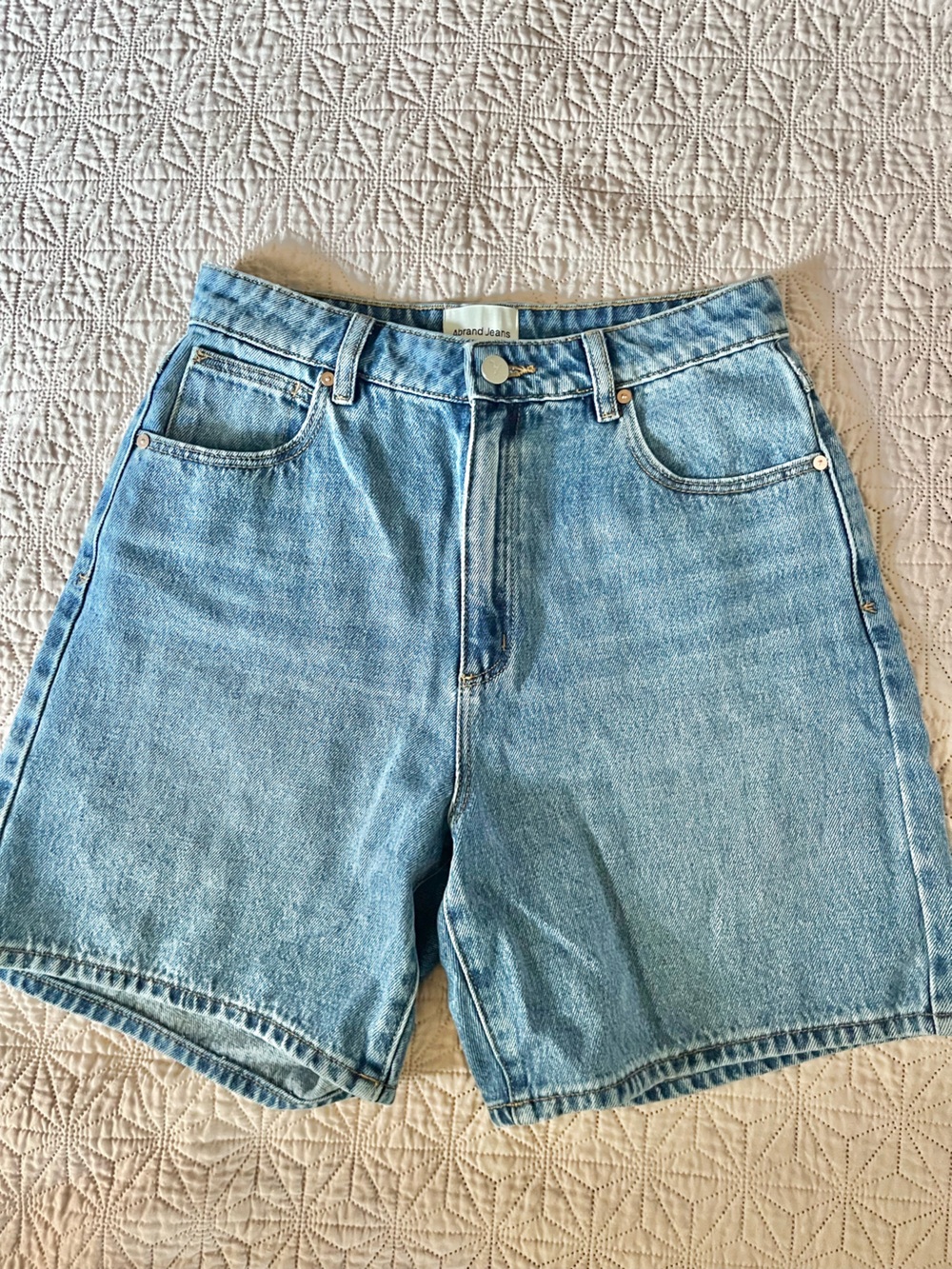 Abrand Jeans Women's Blue Denim High-Rise The Carrie Jean Short Size 29